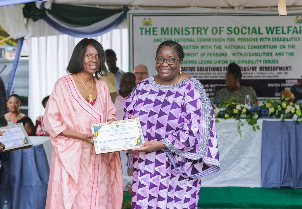 UNFPA Honored for Advancing Disability Inclusion in Sierra Leone