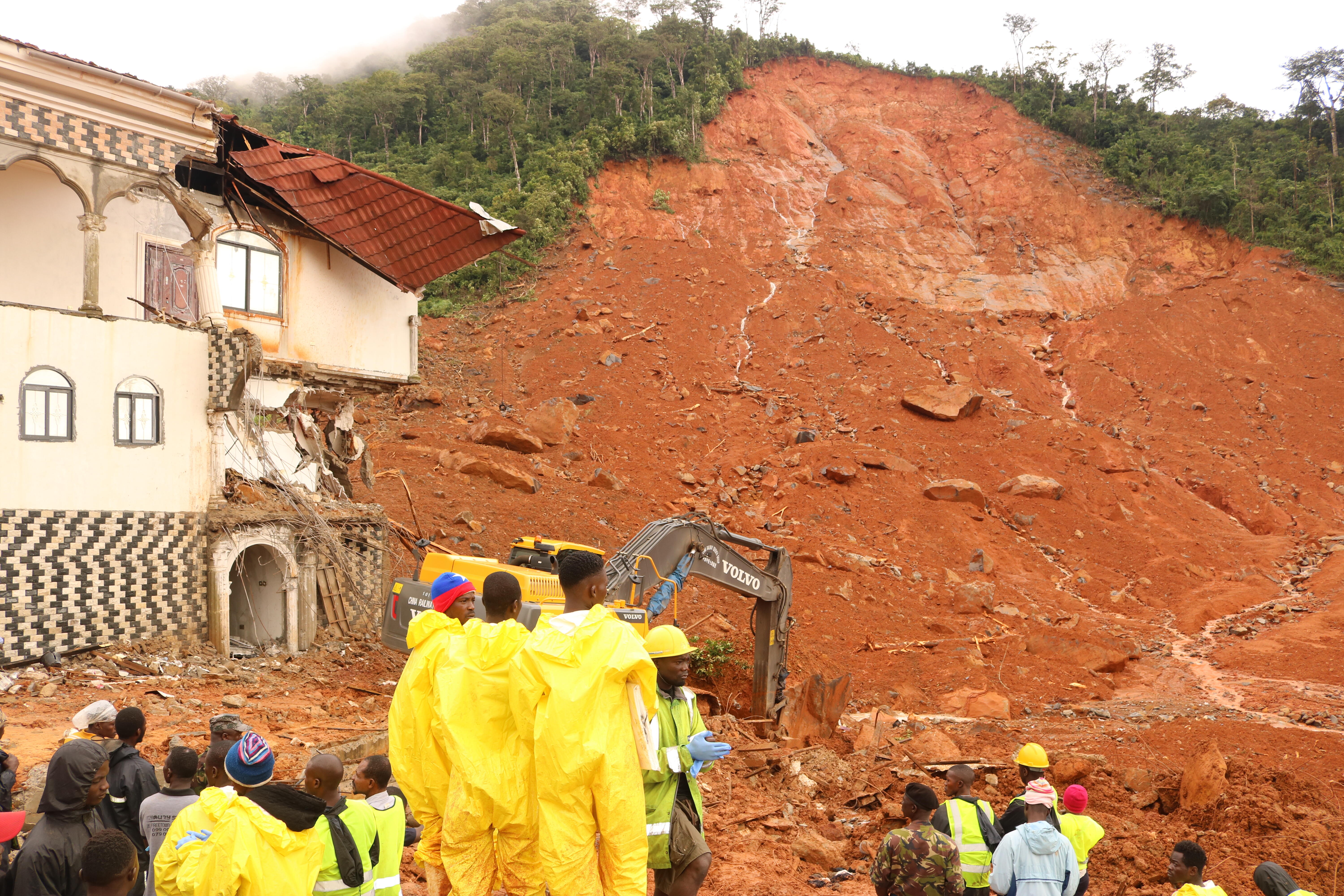 Epicentre of the landslide in Regent ©UNFPA Sierra Leone/2017/Angelique Reid