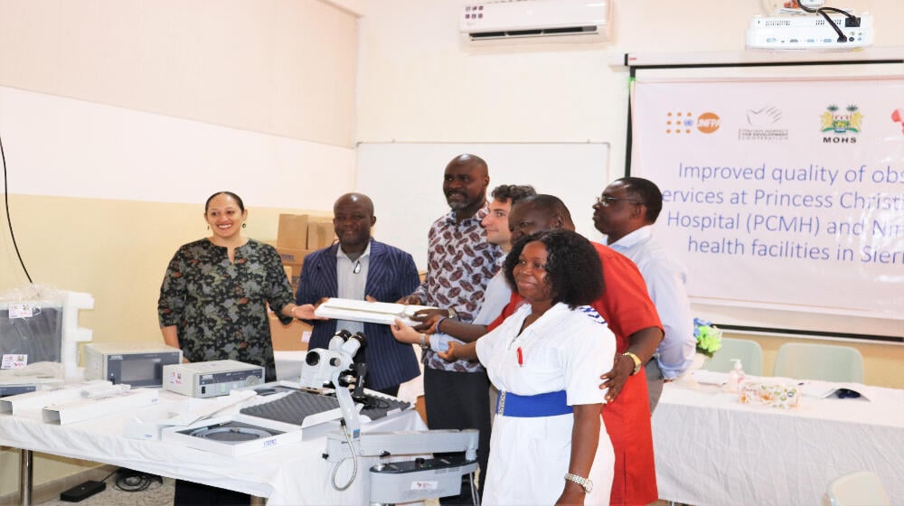 The state of the art equipment, which included laparoscopy and colposcopy machines, was provided with support from the Italian A