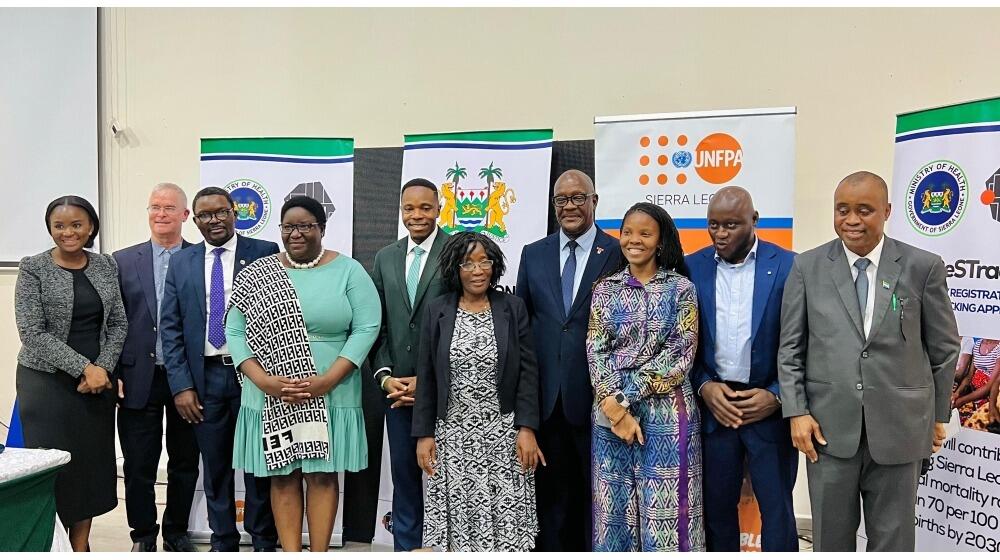 UNFPA Sierra Leone joined the Ministry of Health, DSTI and other stakeholders to launch the PReSTrack App