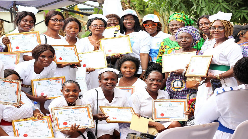 Sierra Leone has also notably increased the number of trained midwives in the country, from less than 100 in 2010 to 1750 in 202