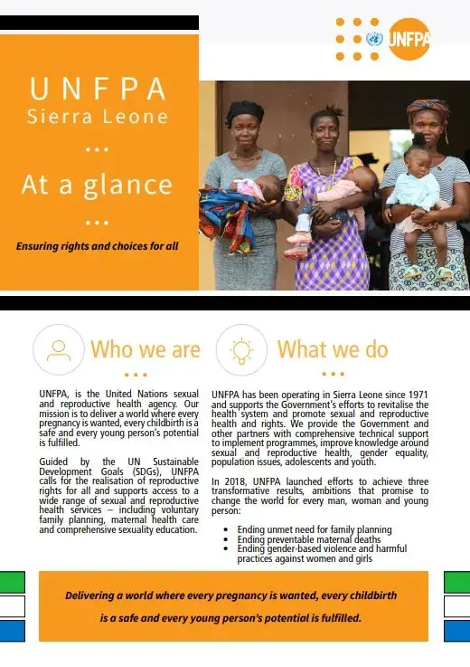 UNFPA Sierra Leone - At a glance