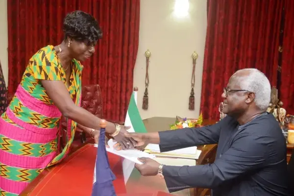 New Representative Presents Credentials to H. E. The President at State House