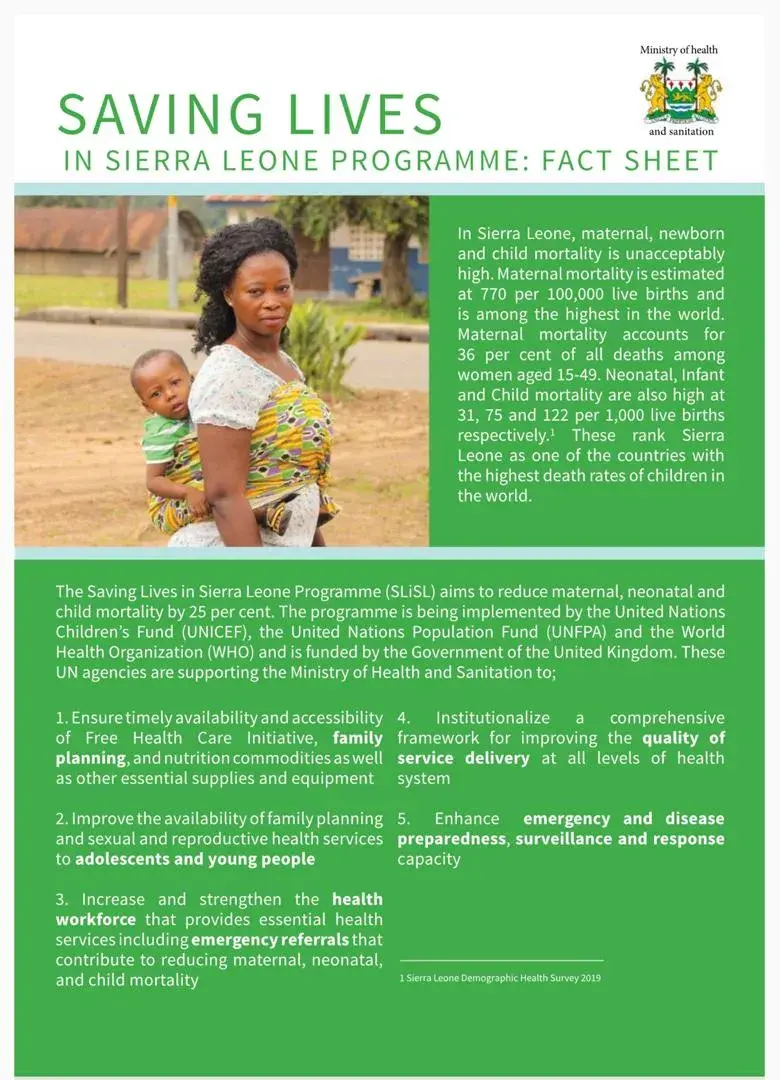 Saving Lives in Sierra Leone Programme: Fact Sheet