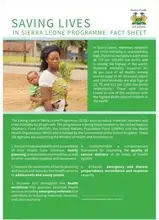 Saving Lives in Sierra Leone Programme: Fact Sheet