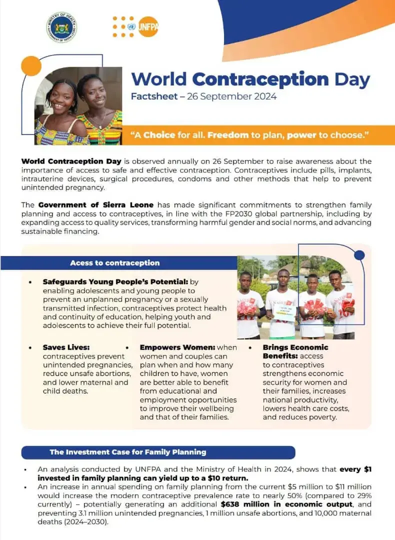 World Contraception Day Fact Sheet